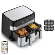 Air Fryer Moulinex Dual 5.2L + 3.1L EZ905D20 - Preto   Cinzento Cheap