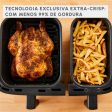 Air Fryer Moulinex Dual 5.2L + 3.1L EZ905D20 - Preto   Cinzento Cheap