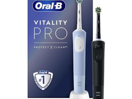 Escova de Dentes Elétrica Oral-B Vitality Pro Duo Azul+Preto Supply