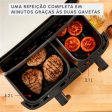 Air Fryer Moulinex Dual 5.2L + 3.1L EZ905D20 - Preto   Cinzento Cheap